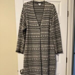 J. Jill Long Cardigan Sweater Coat Size 1X